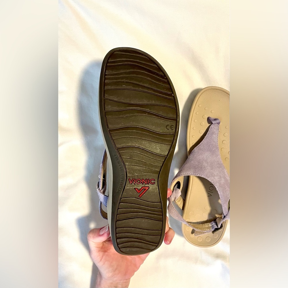 *EUC* VIONIC Jolie Suede Sandals/Shoes  - Womens Size 8 - Lavender - Orthotic - Picture 6 of 8